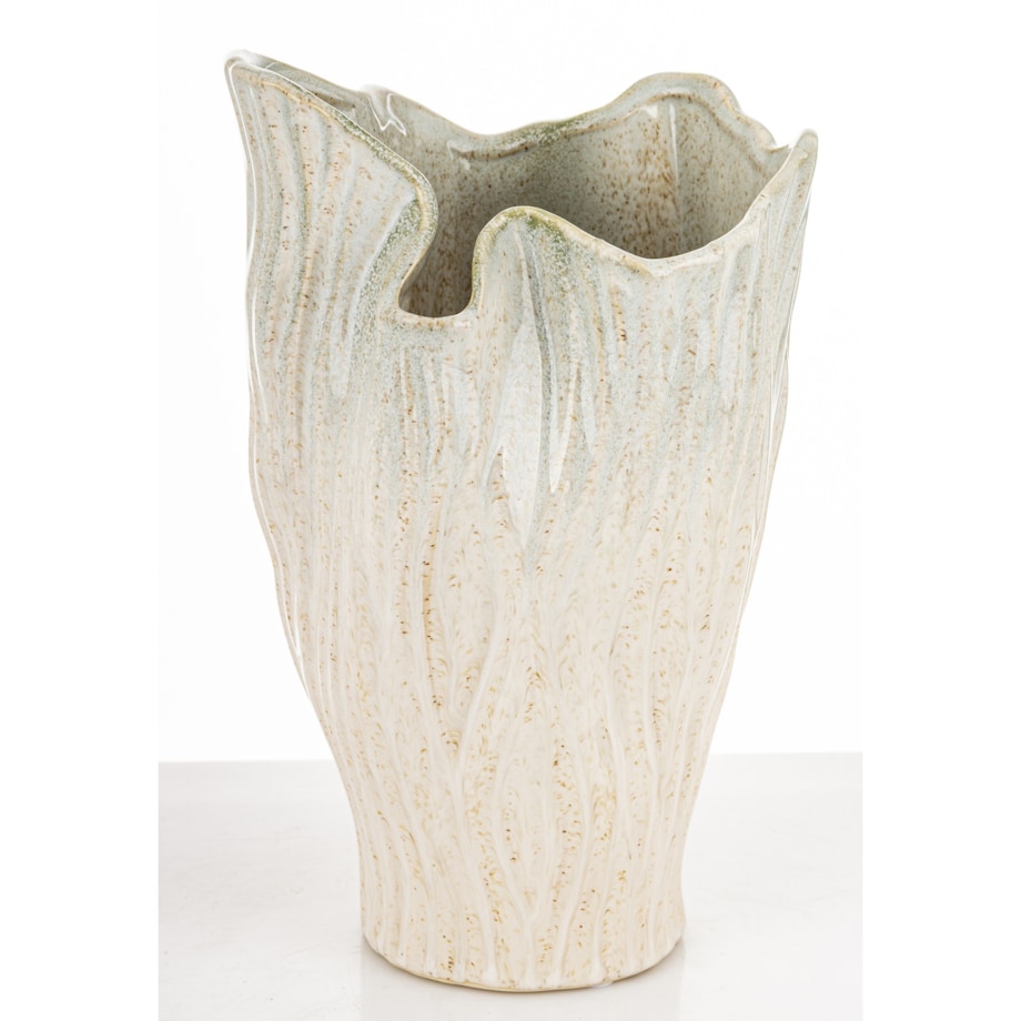 Wazon ceramiczny 25x16x15 cm VAZA beżowy