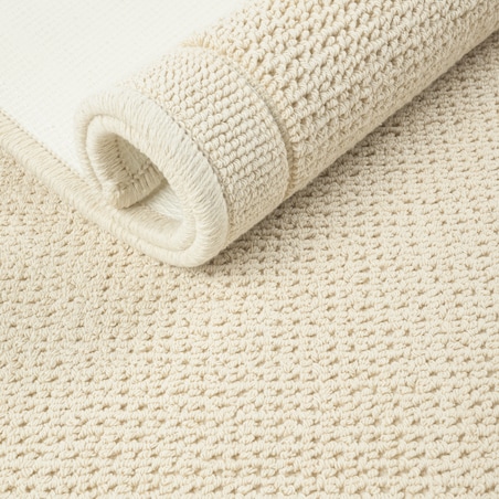 Dywanik łazienkowy Lino 73x135 cm bawełniany ramka beżowy