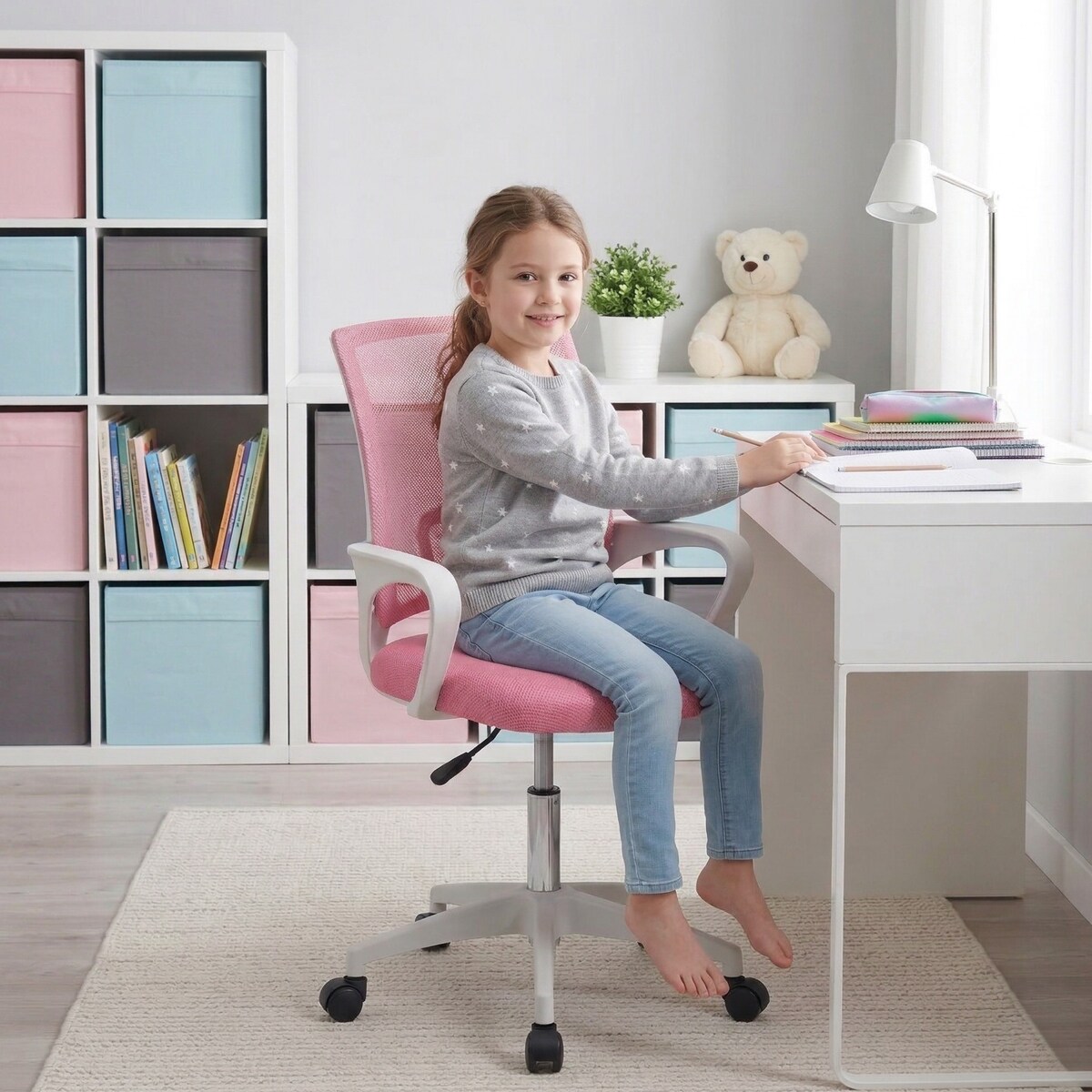 Krzesło biurowe fotel obrotowy Z10 regulowany ergonomiczny młodzieżowy