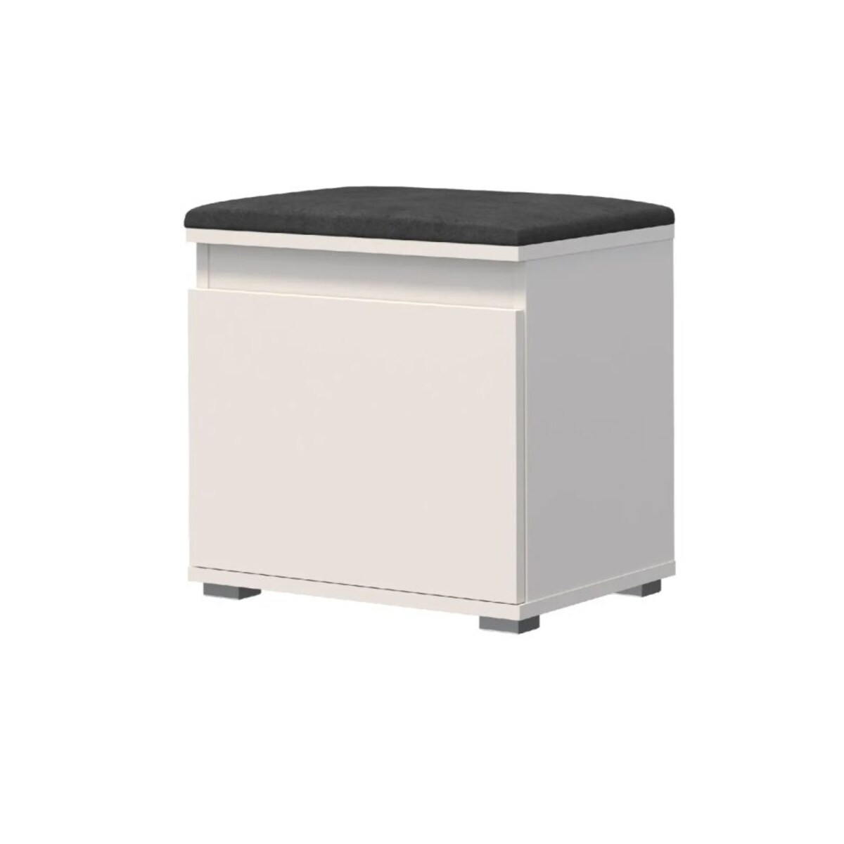 Szafka na buty z siedziskiem i wieszakiem SINGAPUR 50 biała/szara