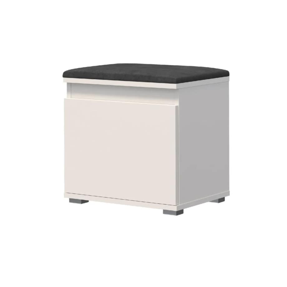 Szafka na buty z siedziskiem i wieszakiem SINGAPUR 50 biała/szara