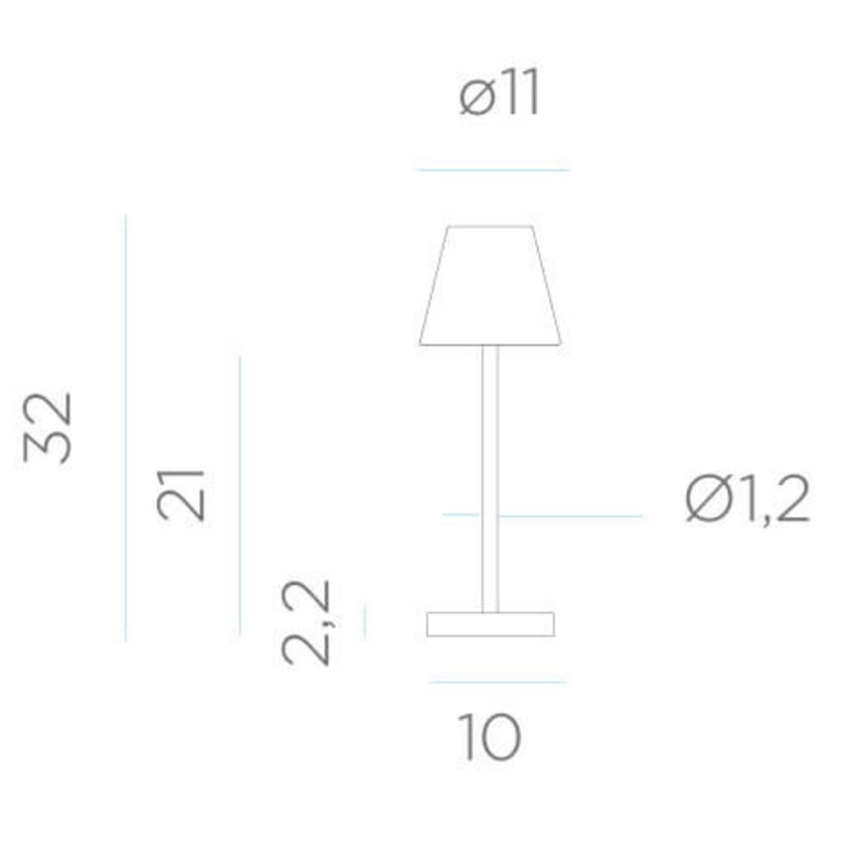 Dotykowa stołowa lampka Lola LUMLLS030BRWLNW King Home IP44 do baru beżowa