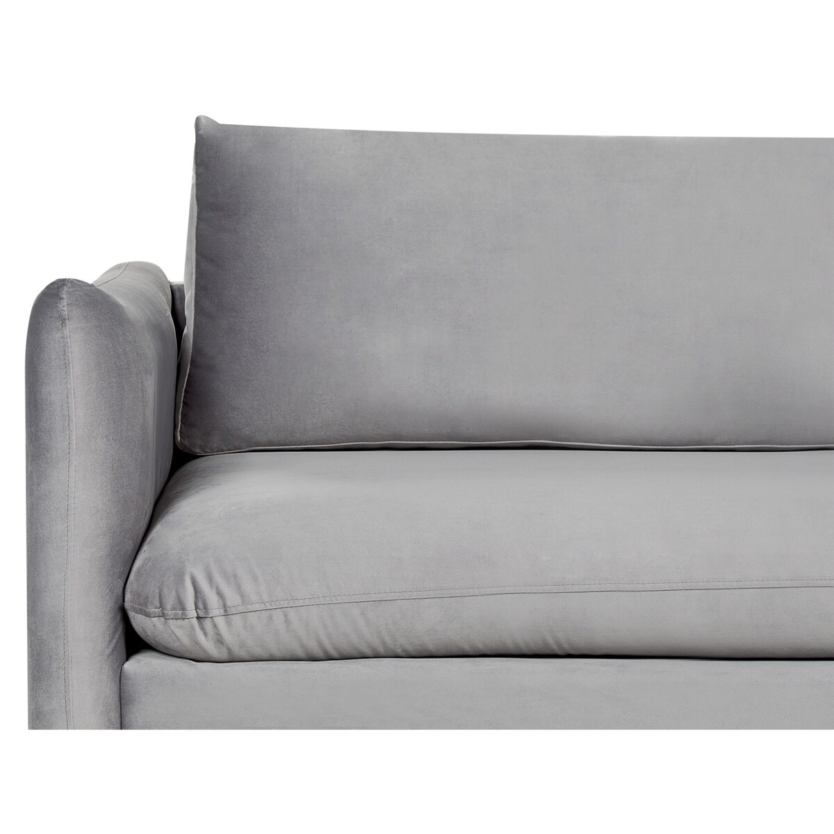 Sofa welurowa 3-osobowa szara VINTERBRO