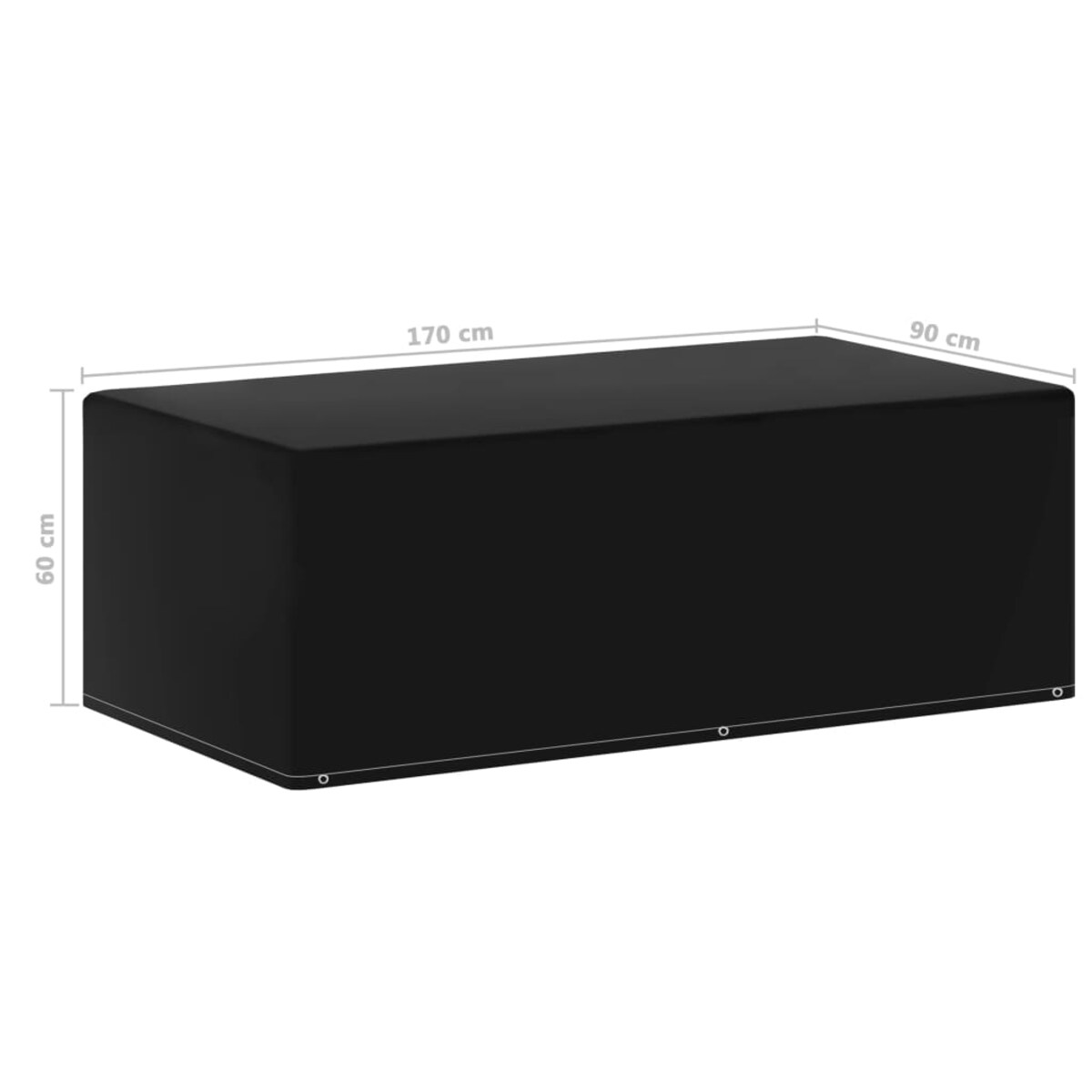 vidaXL Pokrowiec na meble ogrodowe i grille, 6 oczek, 170 x 90 x 60 cm