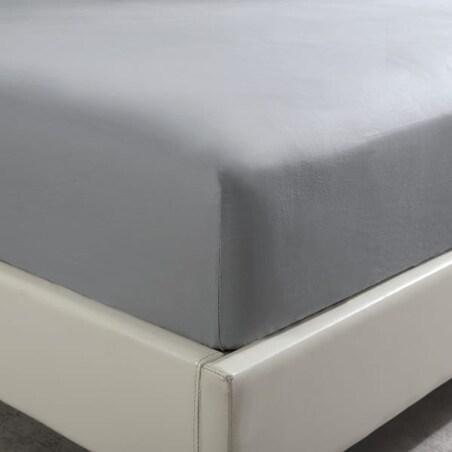 Prześcieradło Satynowe Z Gumką 160X200 + 30 Cm J. Szary