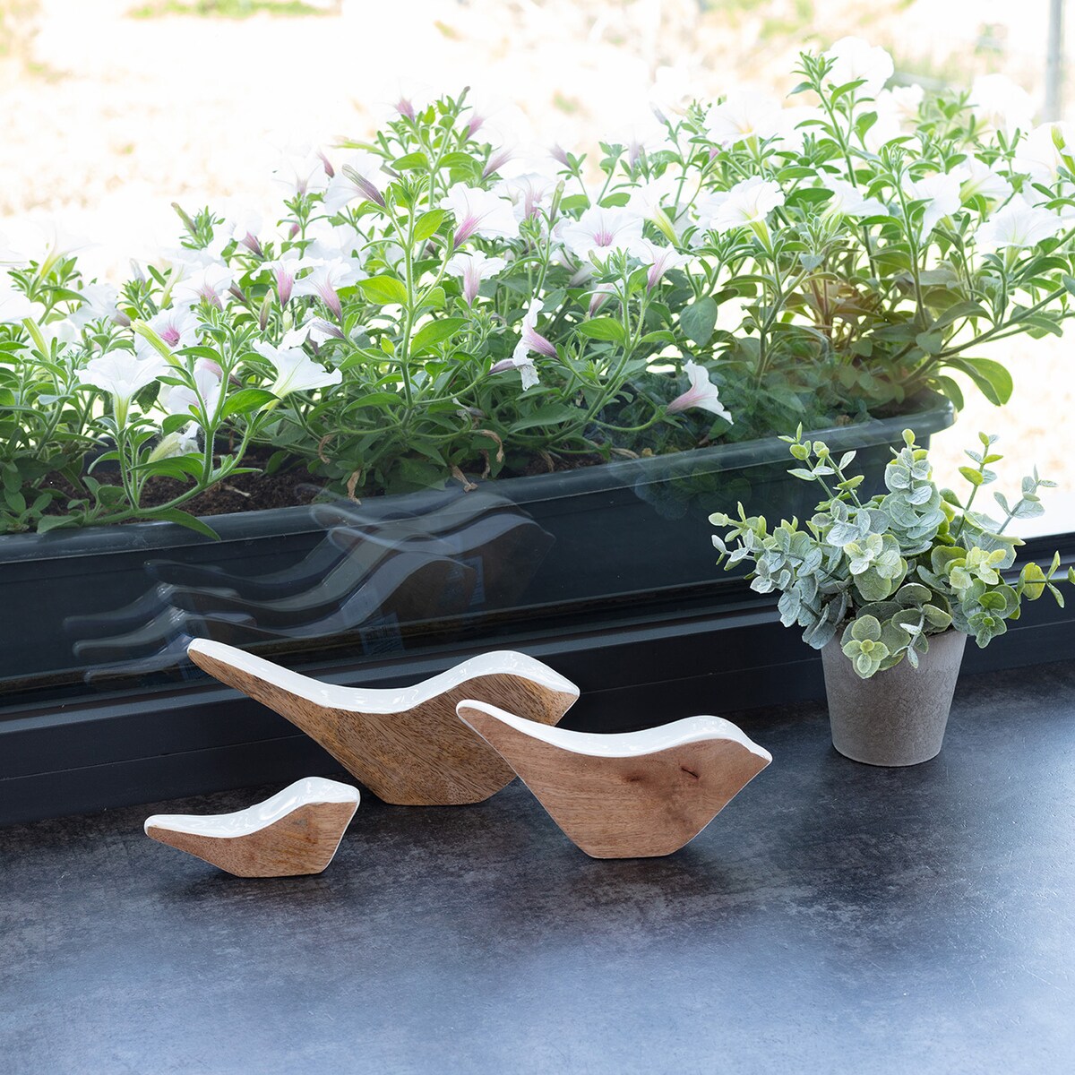 Figurka Three Birds, 2/2,4/2,4 x 10,5/15/21 x 4,5/6,5/9,5 cm