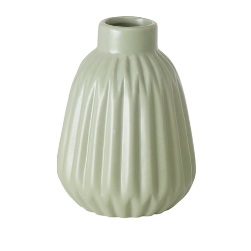 Wazon prążkowany, ESKO, zielony