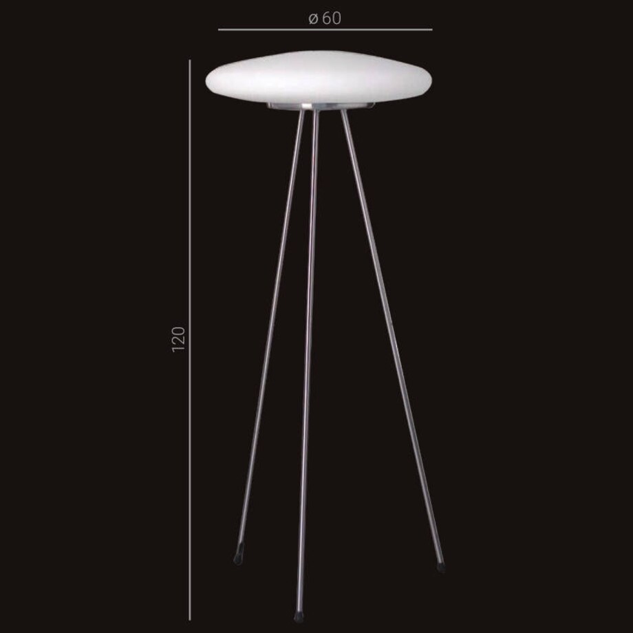 Sztalugowa LAMPA podłogowa UFO X ML5106-3A Italux stojąca OPRAWA na trójnogu biała