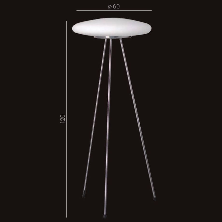 Sztalugowa LAMPA podłogowa UFO X ML5106-3A Italux stojąca OPRAWA na trójnogu biała