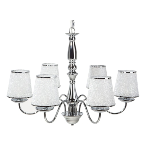 Żyrandol metalowy srebrny BRADANO