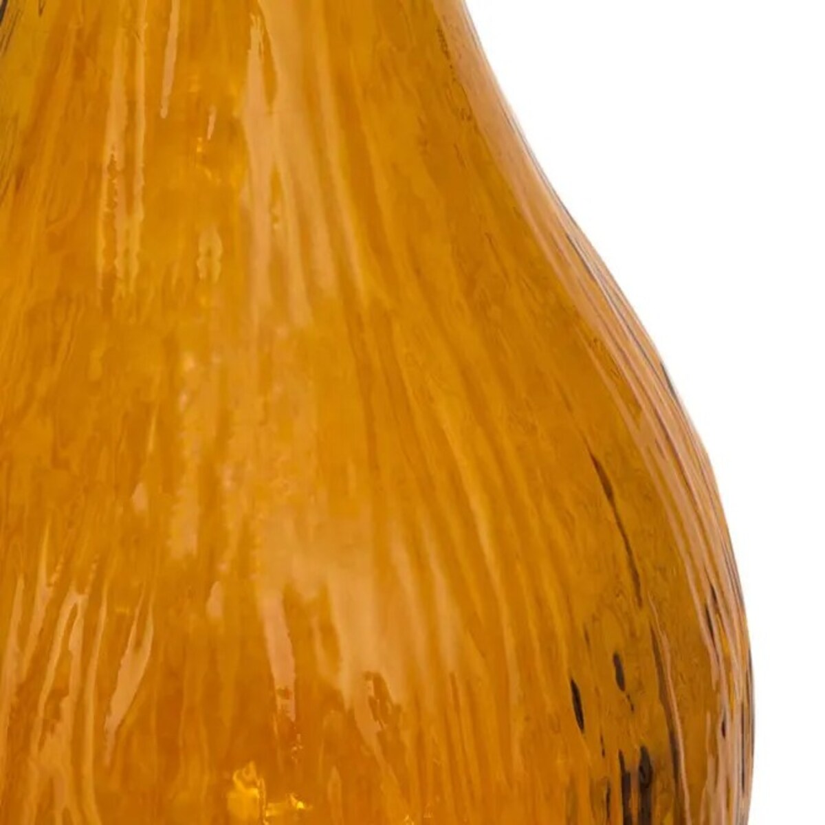 Wazon ze szkła z recyklingu Caria, żółty, 75 cm