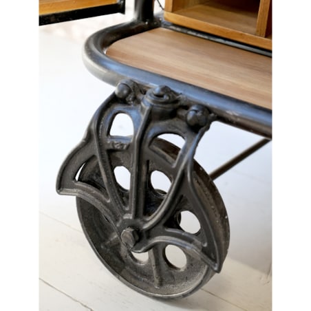 Komoda barowa na kółkach z siatką 94,5 cm