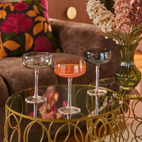 Zestaw 6 kieliszków do szampana Lucia, 250 ml, wielokolorowe