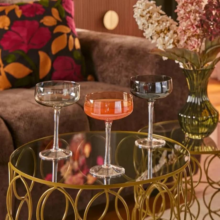 Zestaw 6 kieliszków do szampana Lucia, 250 ml, wielokolorowe