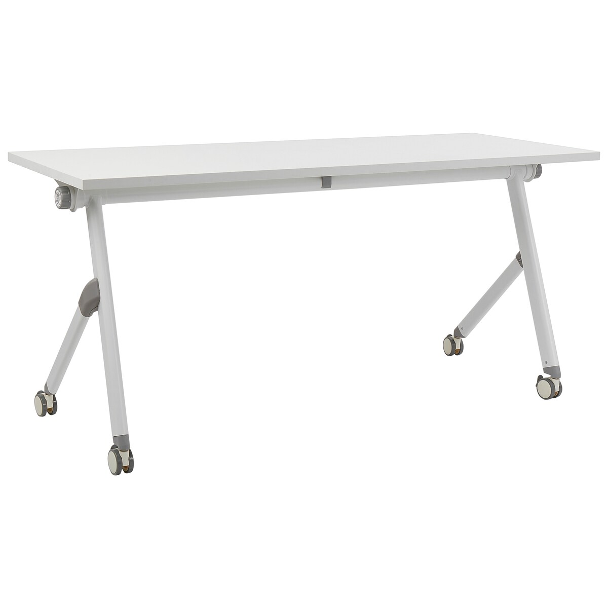 Składane biurko BENDI Biały 160 cm 60 cm z kółkami