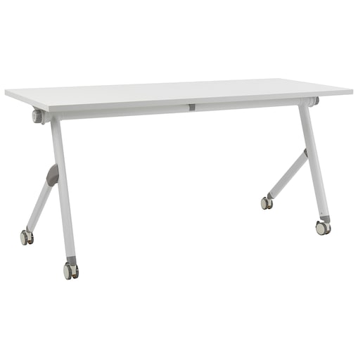 Składane biurko BENDI Biały 160 cm 60 cm z kółkami