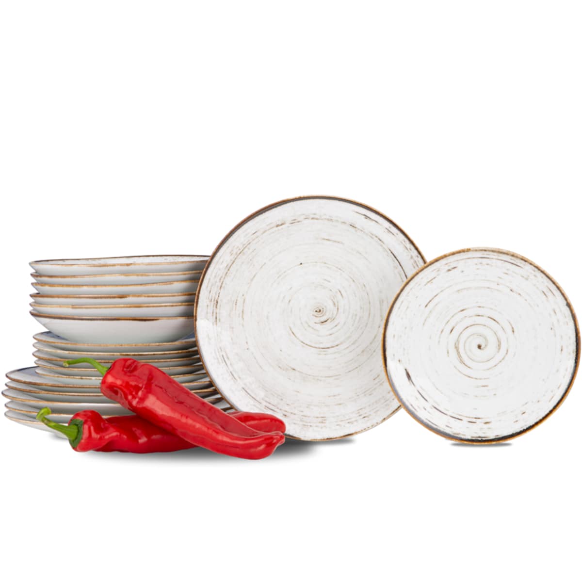 Konsimo ALUMINA Serwis obiadowy 6os. (18el.)