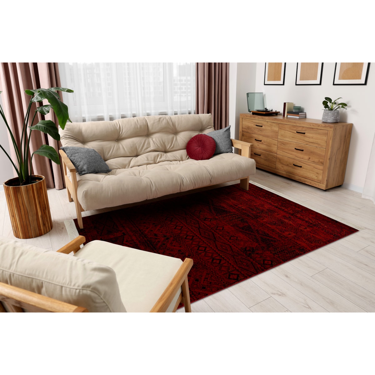 Dywan ORIENT 4722 bordo / czarny Orientalny, 300x400 cm