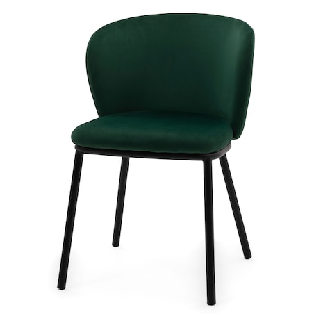 KRZESŁO TAPICEROWANE WELUROWE DO SALONU JADALNI GLAMOUR ZIELONE BARI