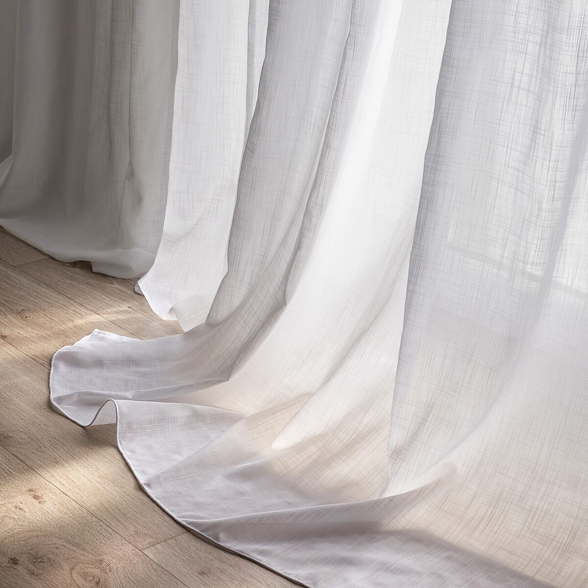 Zasłona na taśmie marszczącej półprzezroczysta biała 140 x 280 cm 1 szt. 140x280 biały