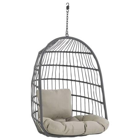 Fotel wiszący ze stojakiem czarny ALLERA