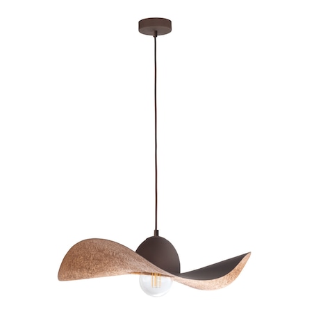 Sypialniana lampa wisząca KAPELLO metalowy kapelusz hat brązowy