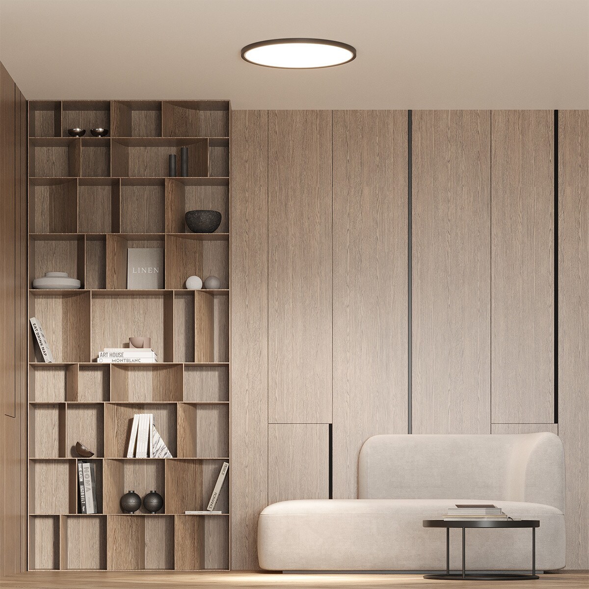 Plafon Light Prestige California czarny LED CCT 3000K 4500K 6500K 1 szt.