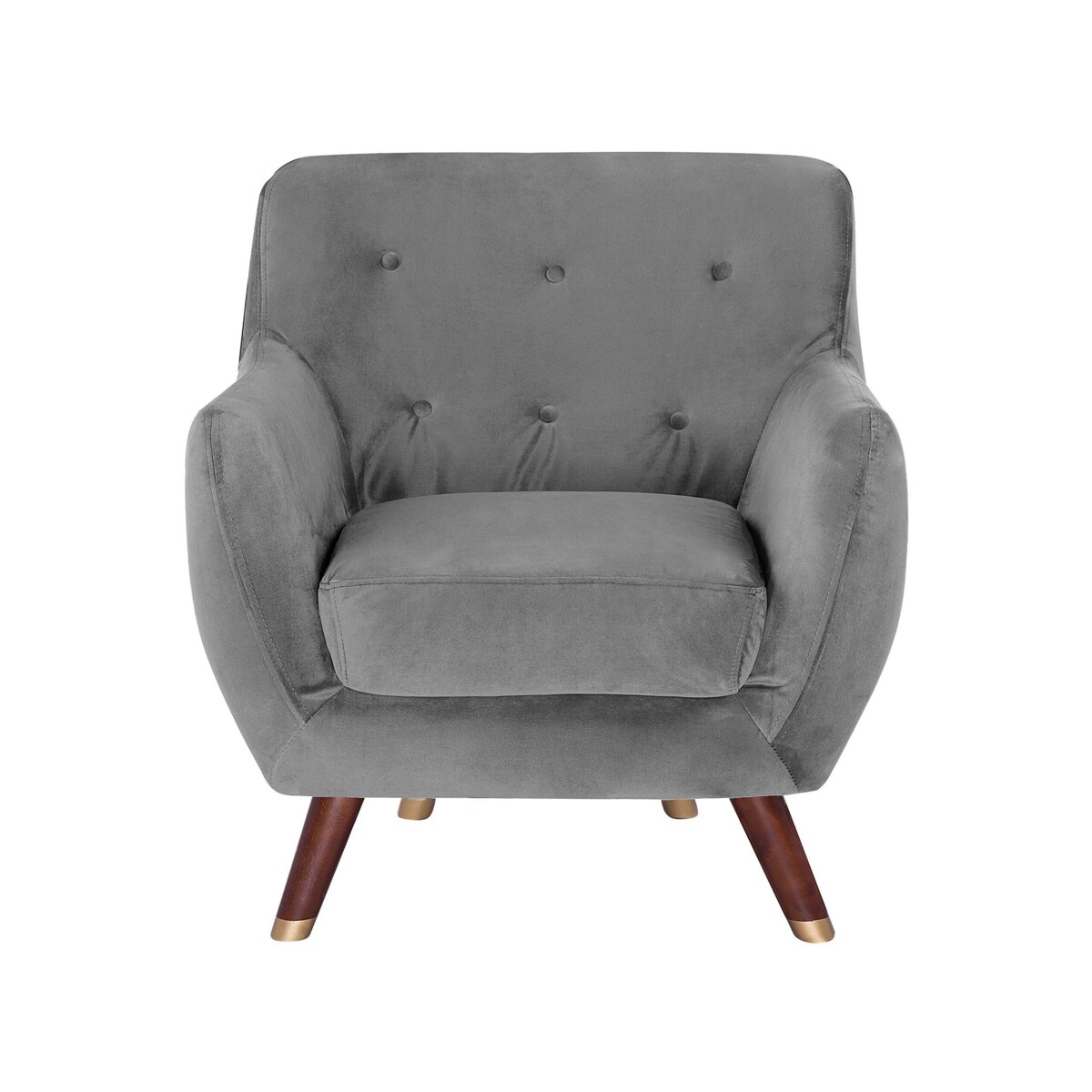 Fotel welurowy szary BODO