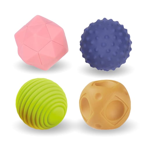 Piłeczki sensoryczne (duże) - miękkie klocki 4 szt