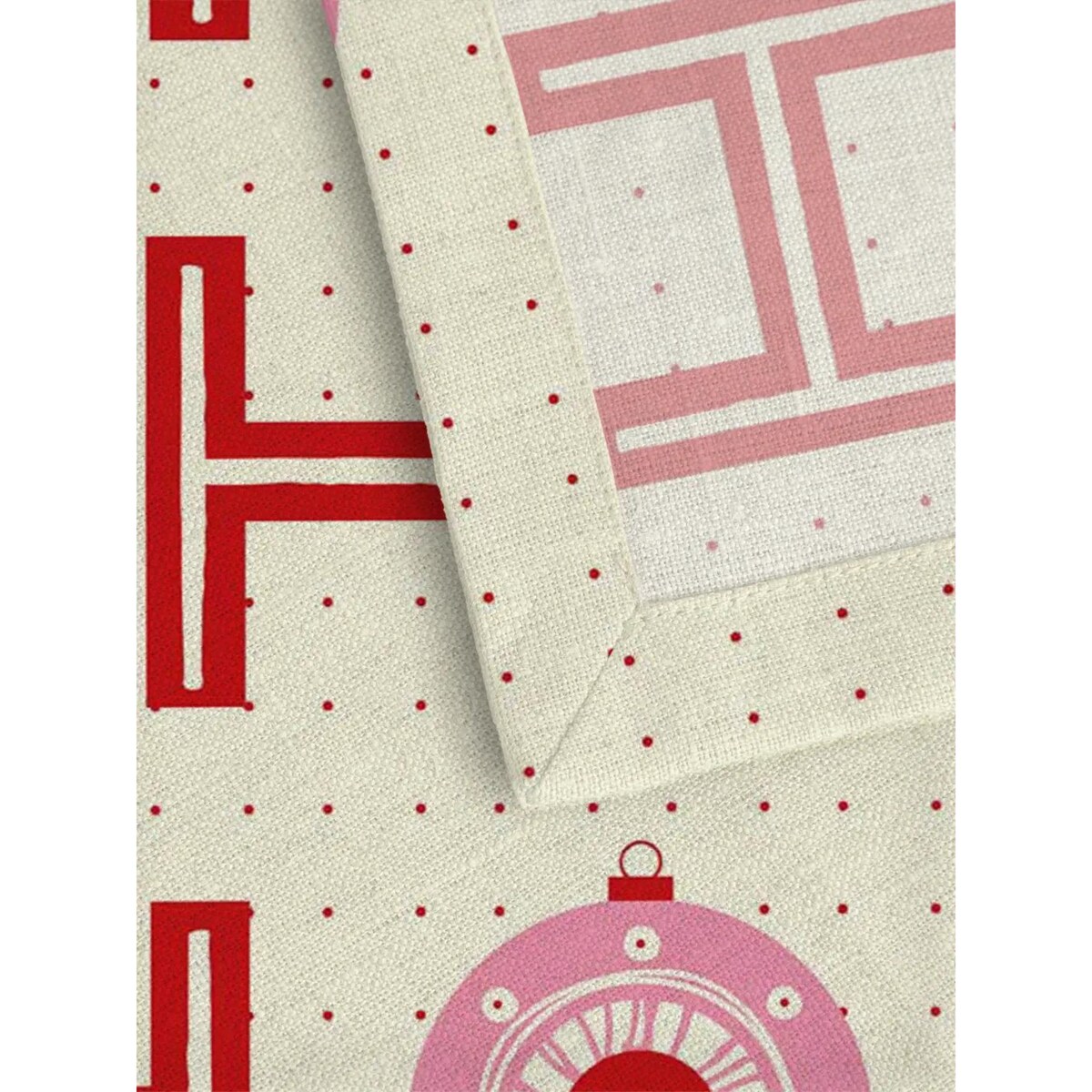 Serwetki świąteczne - HO HO HO - bombki - beżowe tło (2szt.)