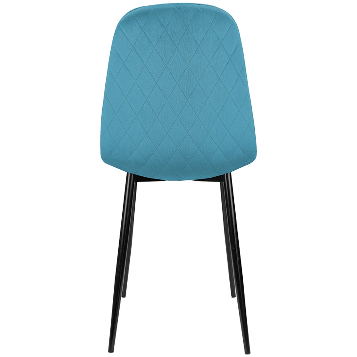Krzesło tapicerowane turkusowe welur nowoczesne do salonu jadalni
