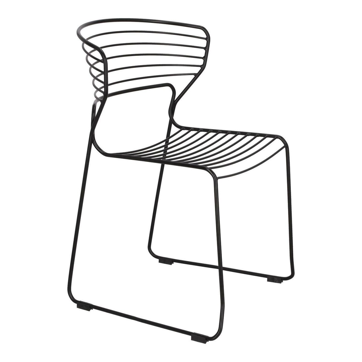 Krzesło metalowe Krzesło Hilly czarne