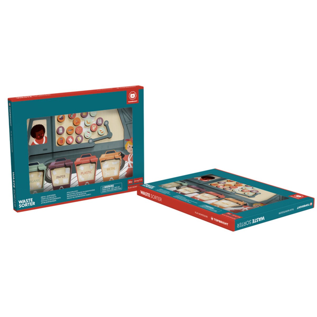 Zabawka edukacyjna Naucz się segregować śmieci – układanka magnetyczna 36 mies.+ Top Bright