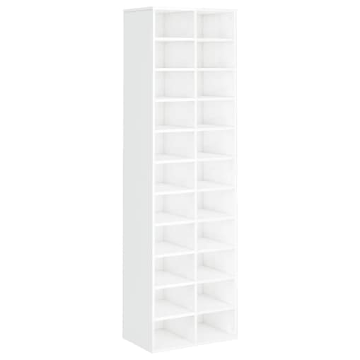 vidaXL Szafka na buty, wysoki połysk, biała, 54x34x183 cm