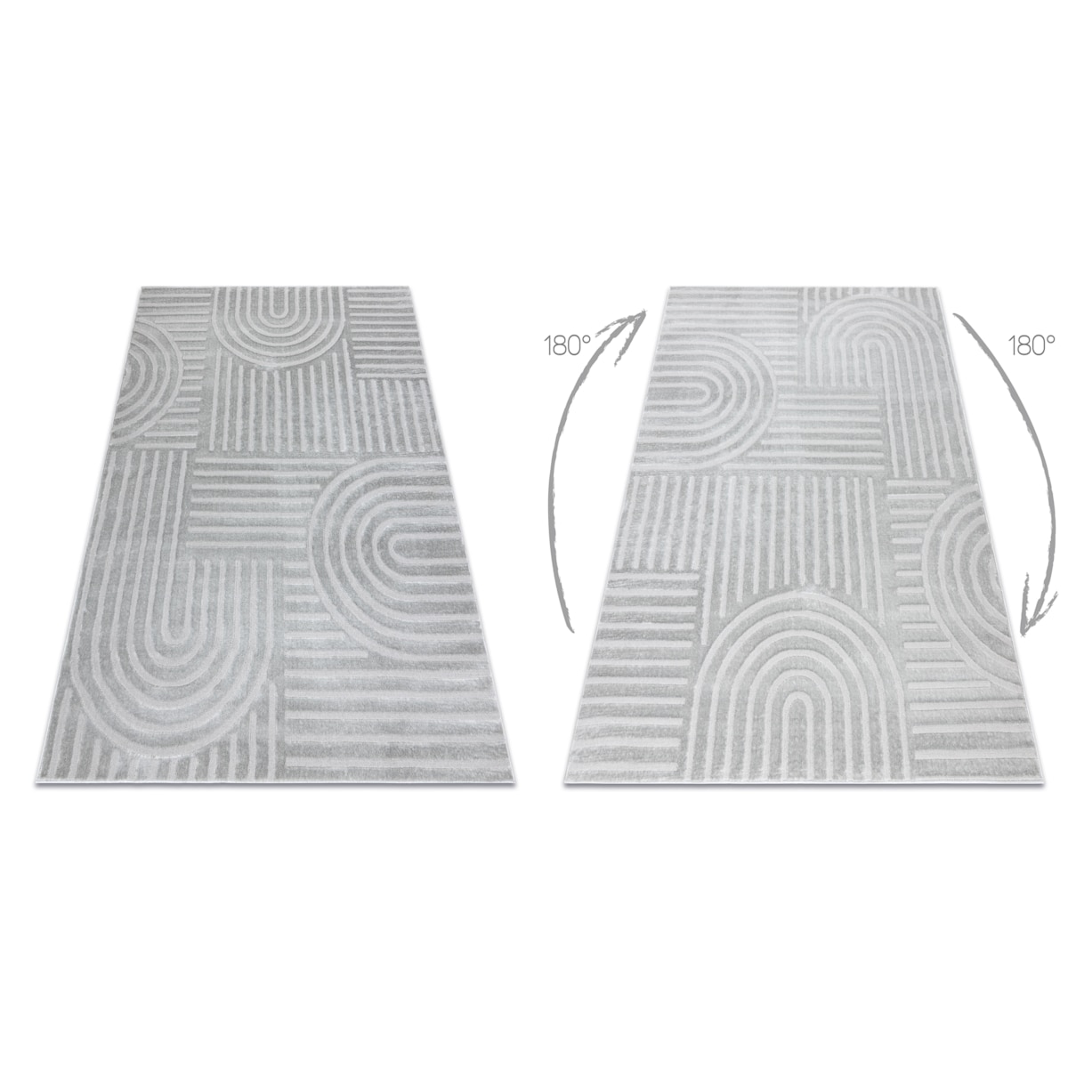 Dywan BALANCE 1918 szary - Geometryczny, 160x220 cm