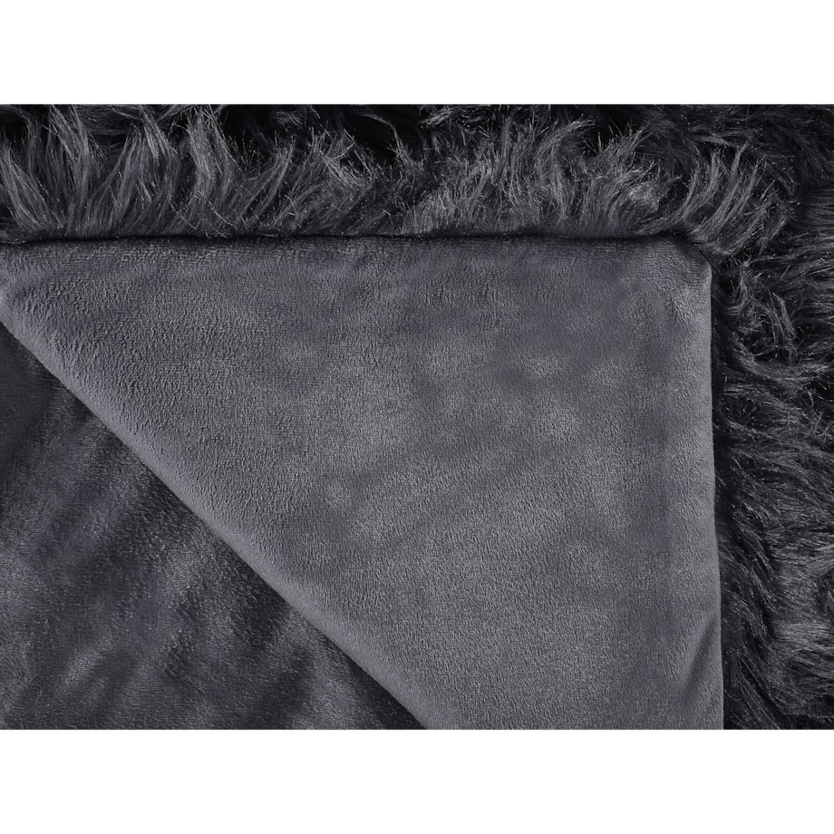 Narzuta na łóżko 200 x 220 cm czarna DELICE