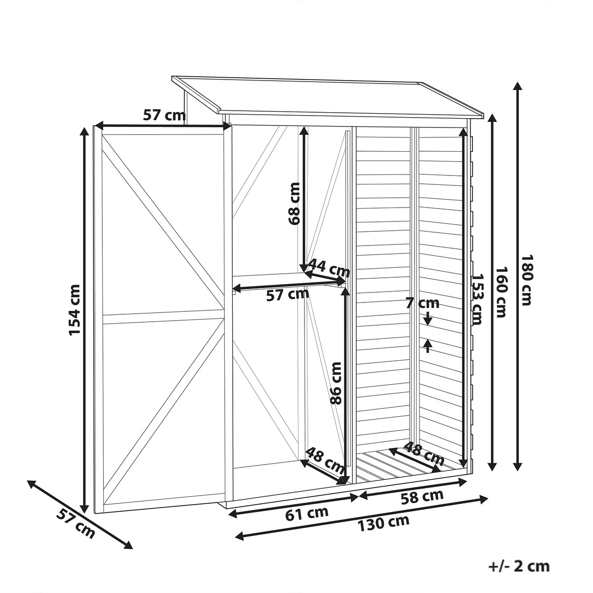 Schowek narzędziowy CENGIO 130 cm 57 cm Szary