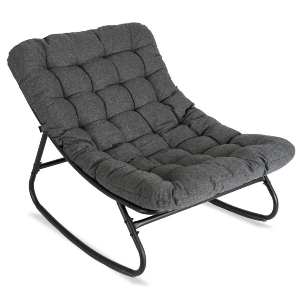 Fotel Leżak Ogrodowy Bujany Bujak Leżanka Do Salonu Na Taras AURORA Szary