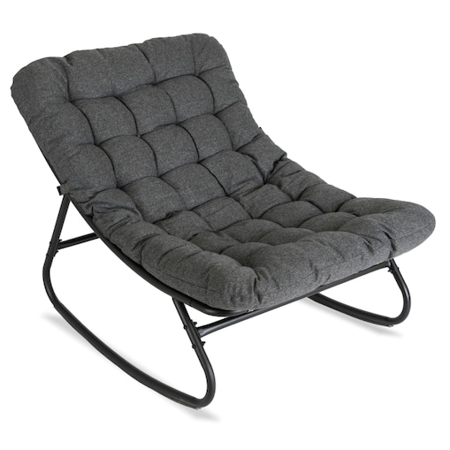 Fotel Leżak Ogrodowy Bujany Bujak Leżanka Do Salonu Na Taras AURORA Szary