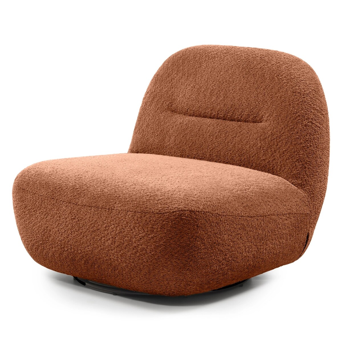 Fotel obrotowy bouclé miedziany Eroni