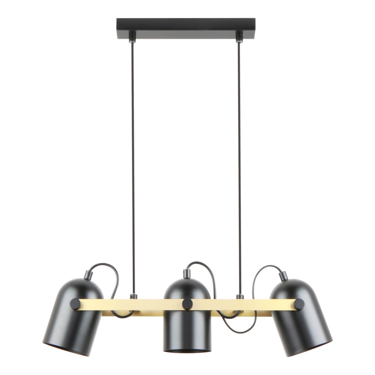 Metalowa lampa wisząca Resi A8163-3A Zumaline nad wyspę metalowa czarna