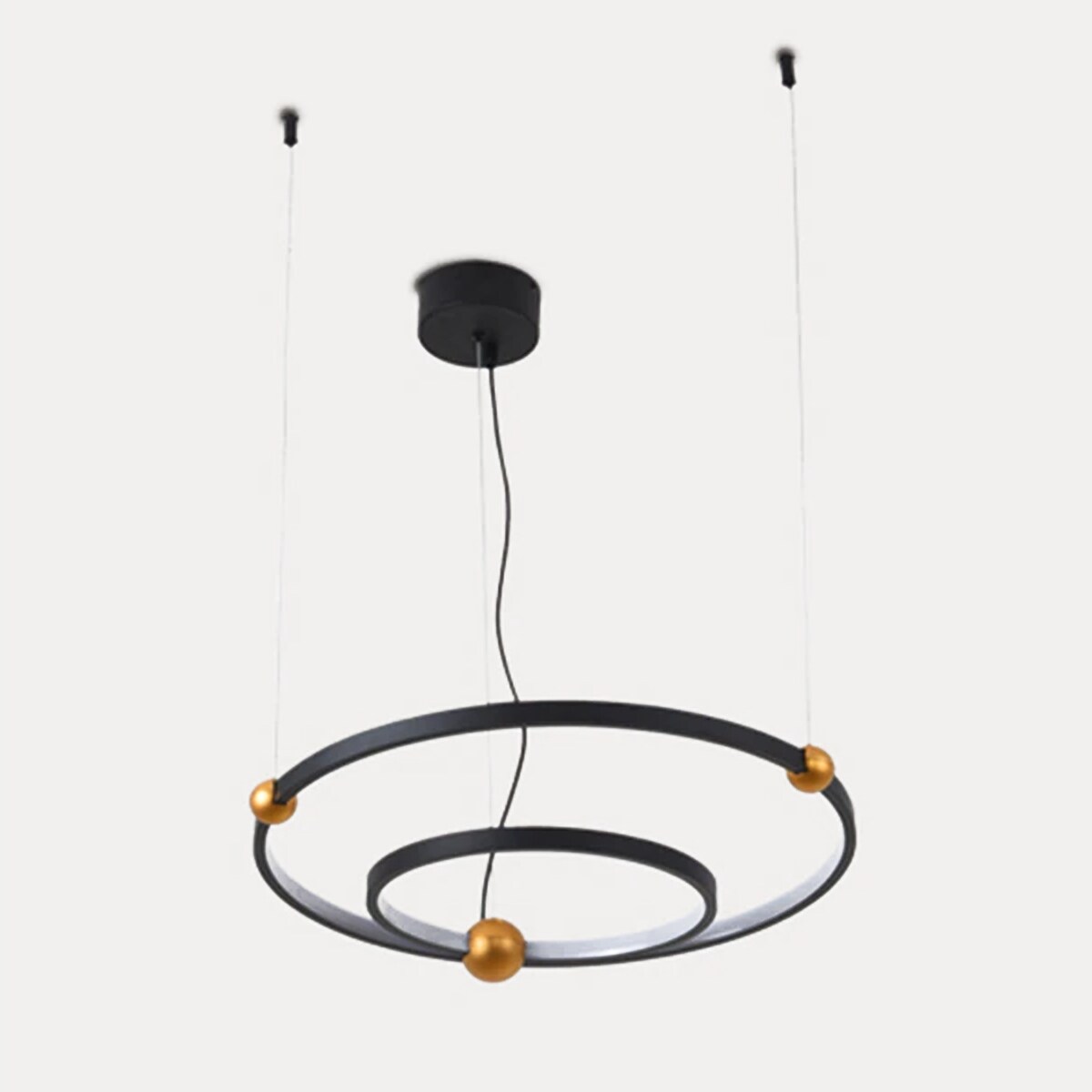 Lampa Wisząca Led Black Ring Czarna + Pilot 30X50