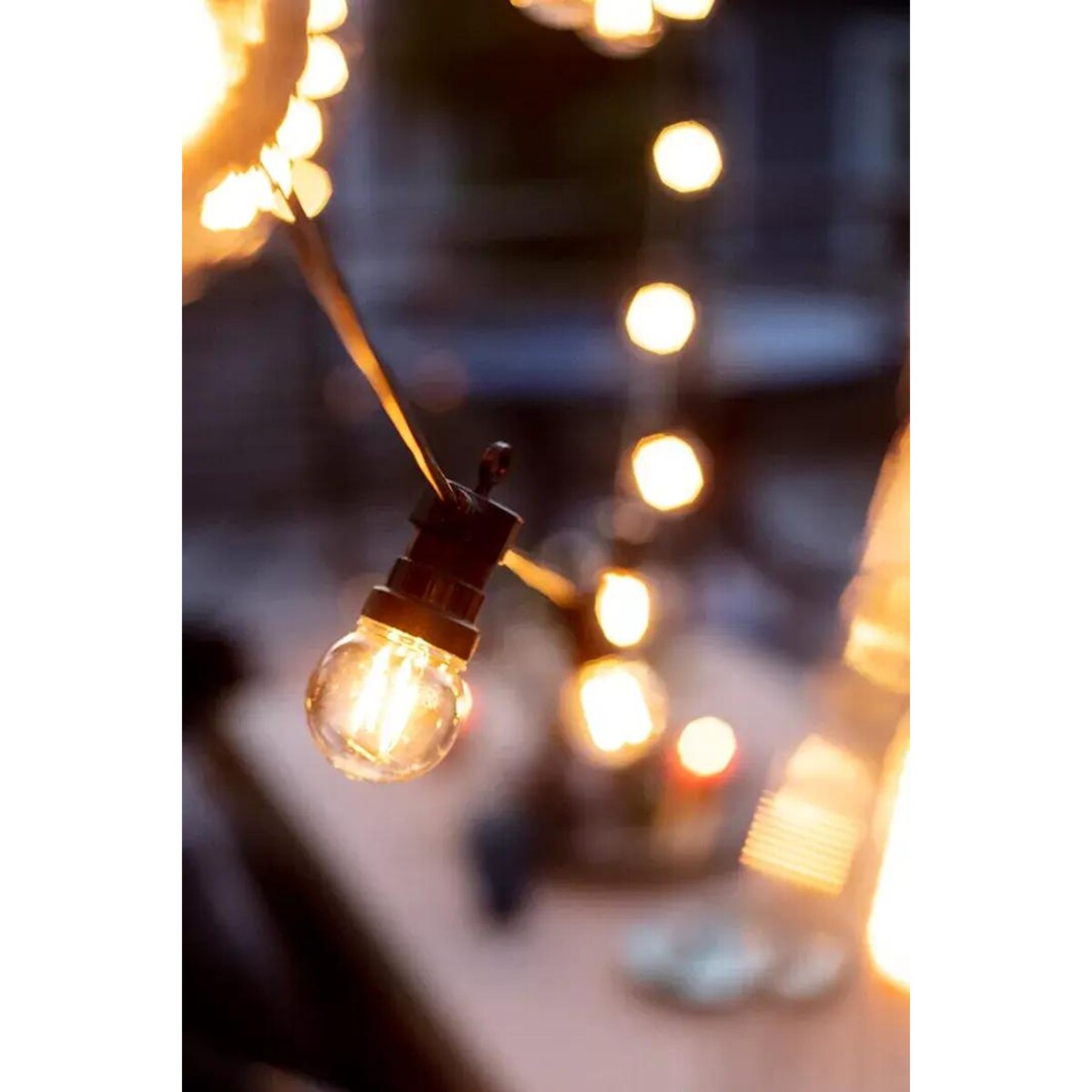 Ogrodowa girlanda świetlna LED 2,4W 5,5m łańcuch czarny