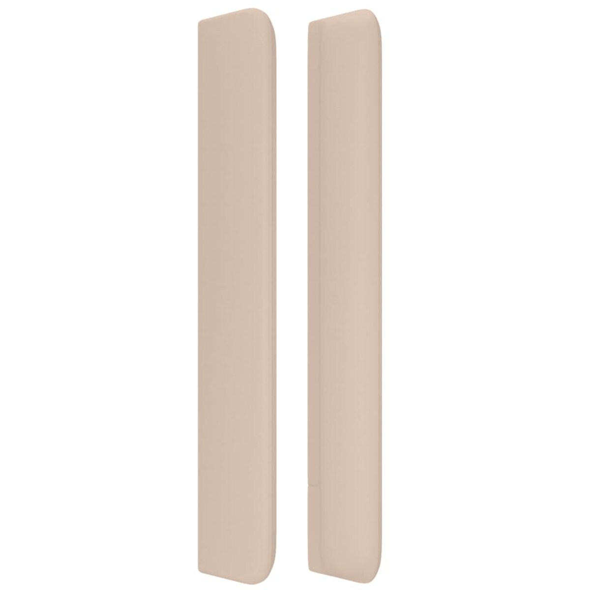 vidaXL Zagłówek uszak, cappuccino, 147x16x118/128 cm, sztuczna skóra