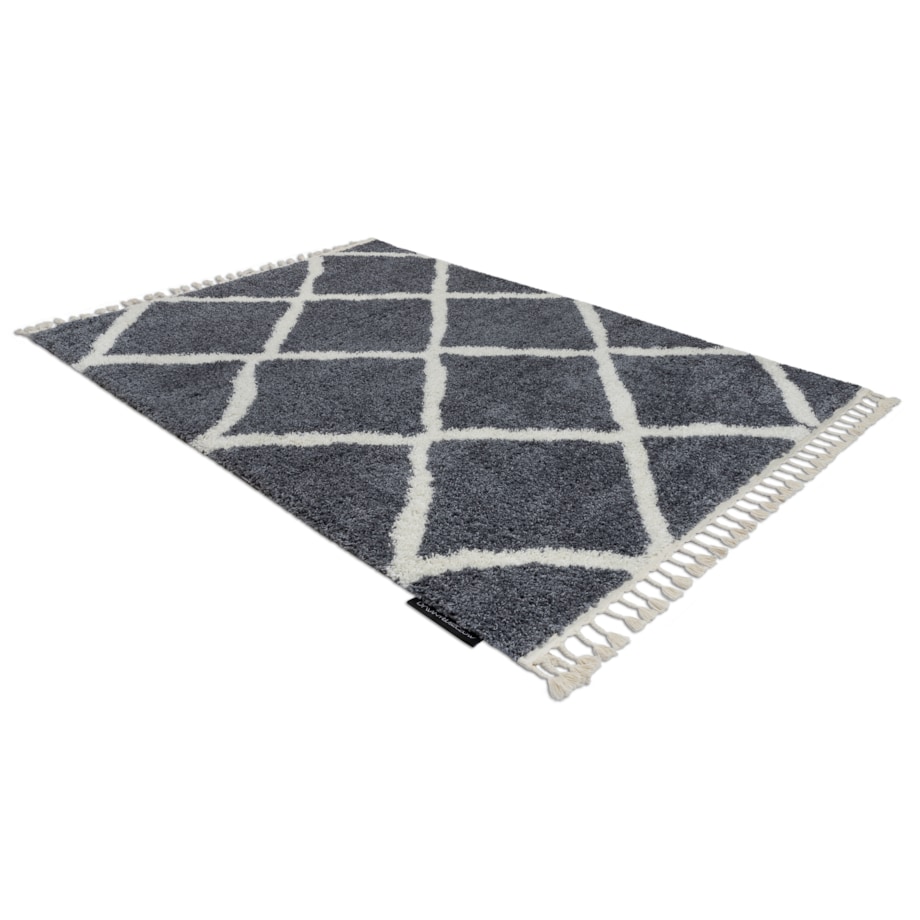 Dywan BERBER CROSS B5950 szary / biały 160x220 cm