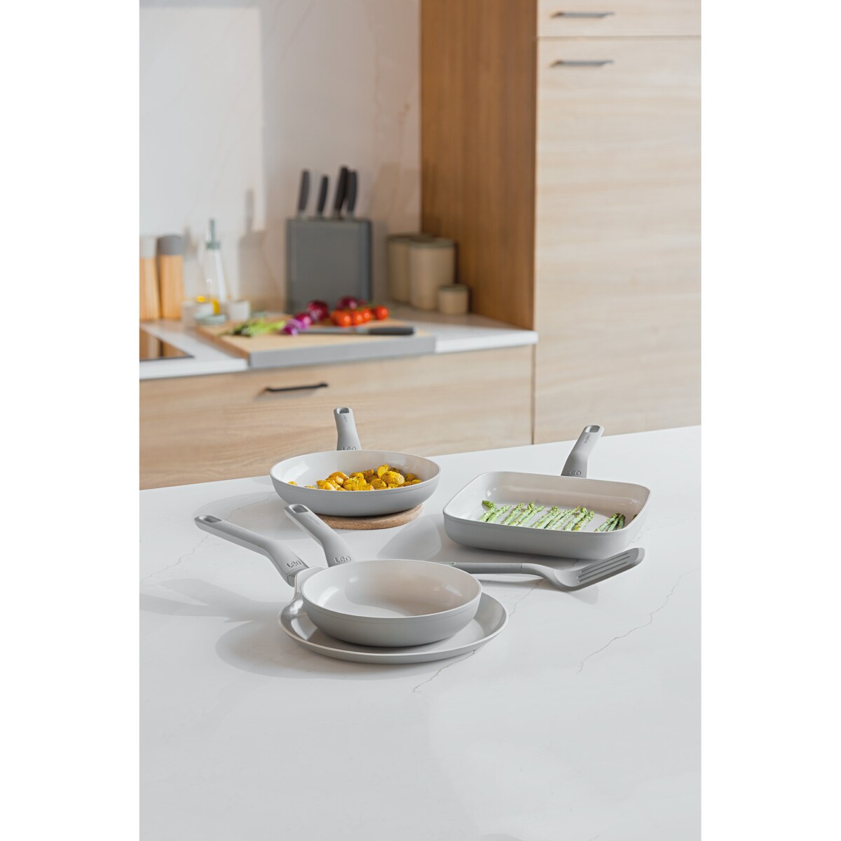 Zestaw patelni 4-el. Balance Eco Grey + łopatka BergHOFF