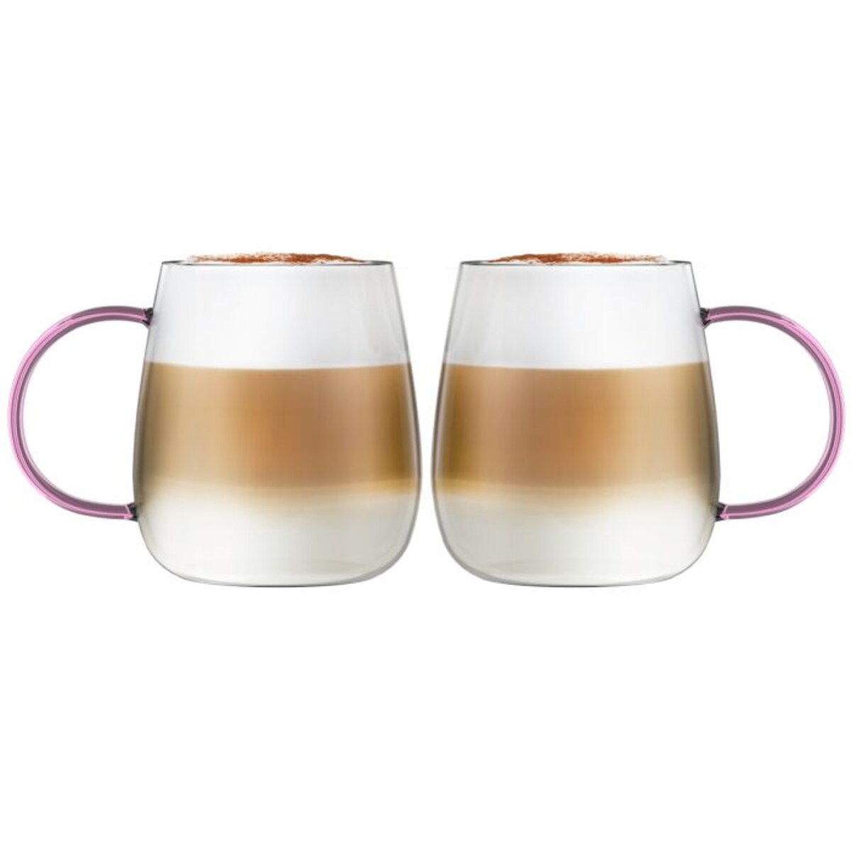 Komplet 2 szklanek z różowym uchem 400 ml Bolla 1166