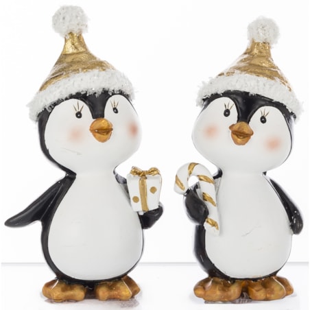 Dekoracja para pingwinków 9x5x3,5 cm PINGUINI