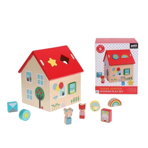 Petit Collage Sorter do Zabawy Domek z Figurkami