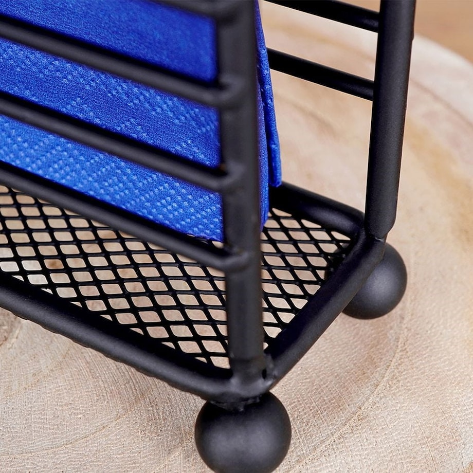 Serwetnik stojak na chusteczki serwetki metalowy czarny 11,5x10 cm loft